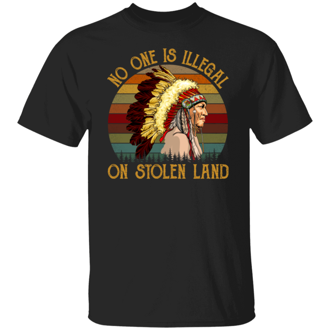 No One Is Illegal On Stolen Land Vintage T-Shirt - leleart