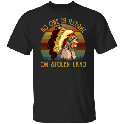 No One Is Illegal On Stolen Land Vintage T-Shirt - leleart