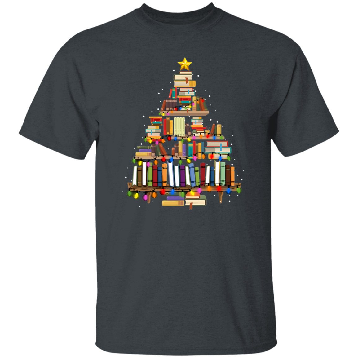 Book Christmas Tree Teacher  T-Shirt - lapicta