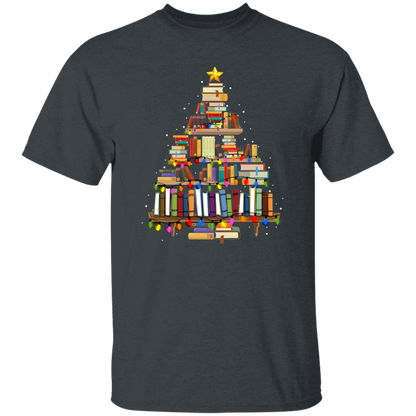 Book Christmas Tree Teacher  T-Shirt - lapicta