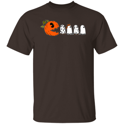 Pumpkin Ghost Pacman T-Shirt - lapicta