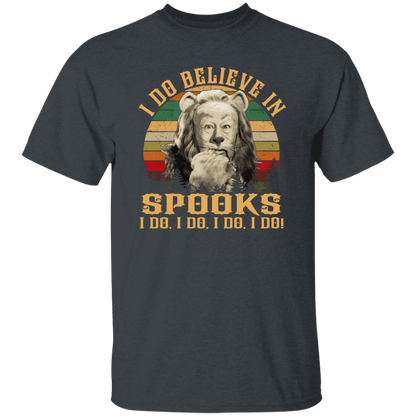 The Cowardly Lion I Do Believe In Spooks Vintage T-Shirt