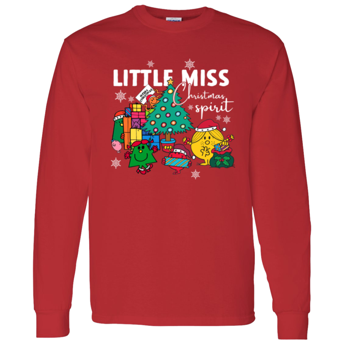 Little Miss Christmas Teacher Vintage G540 LS T-Shirt 5.3 oz. - letter