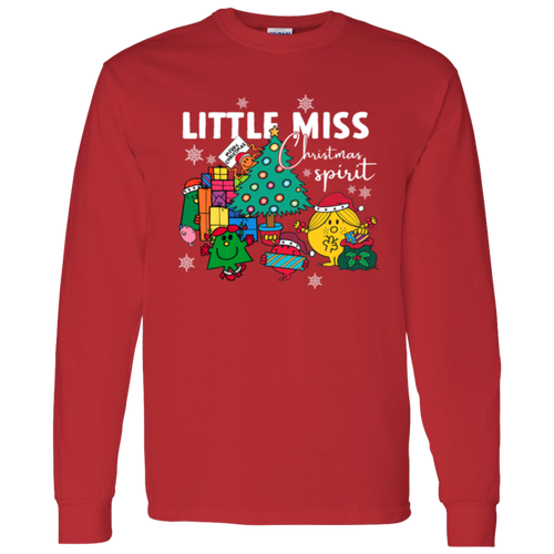 Little Miss Christmas Teacher Vintage G540 LS T-Shirt 5.3 oz. - letter