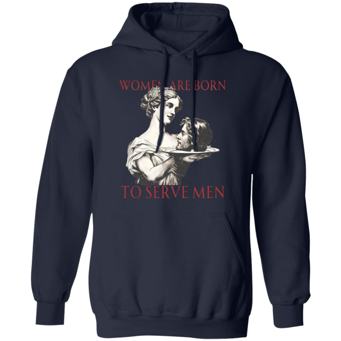 Women Serve Men Vintage Pullover Hoodie - ID21062405