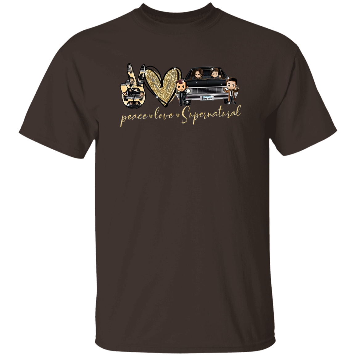 Supernatural Chibi Peace Love Design For Fans Of Supernatural T-Shirt