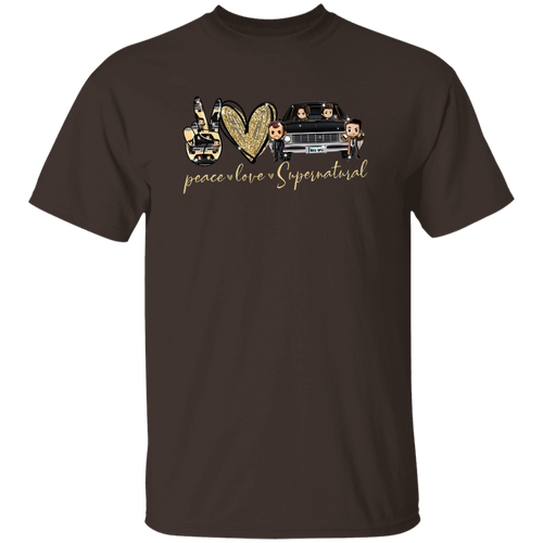 Supernatural Chibi Peace Love Design For Fans Of Supernatural T-Shirt