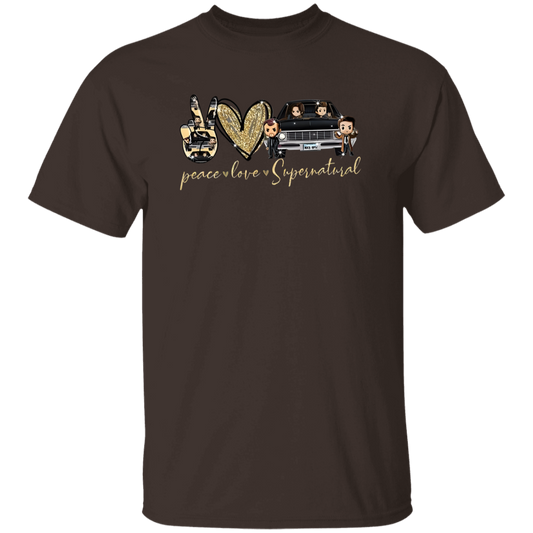 Supernatural Chibi Peace Love Design For Fans Of Supernatural T-Shirt