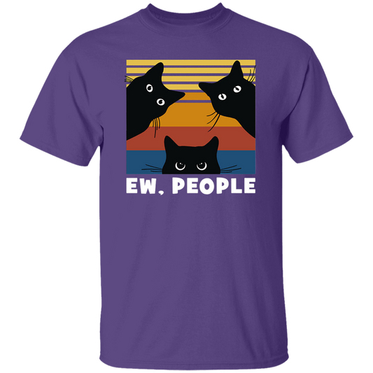 Cats Ew People Cat Lovers Gift Vintage T-Shirt, Cat Lover Shirt, Black Cat Shirt, Cat Lovers Shirt, Gift Tee For You And Your Family	G500 5.3 oz. T-Shirt