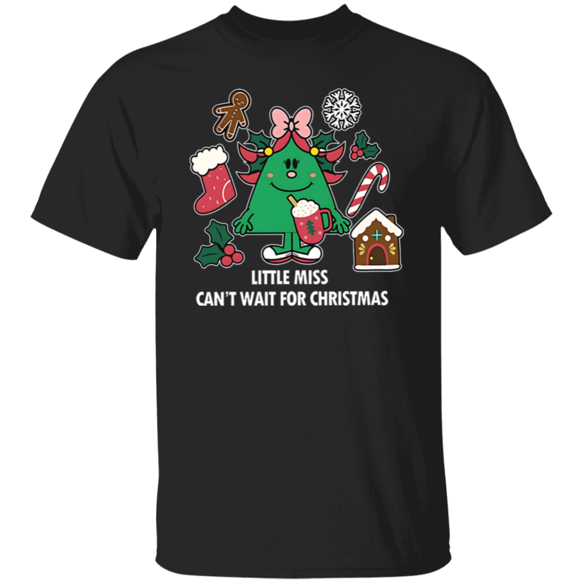 Little Miss Can't Wait For Christmas Teacher  T-Shirt - lapicta
