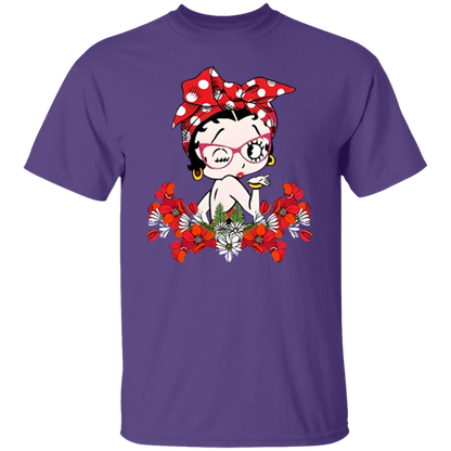 Betty Boop Flower  T-Shirt - leleart