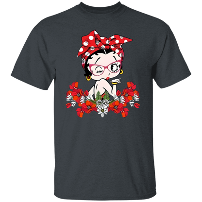 Betty Boop Flower  T-Shirt - leleart