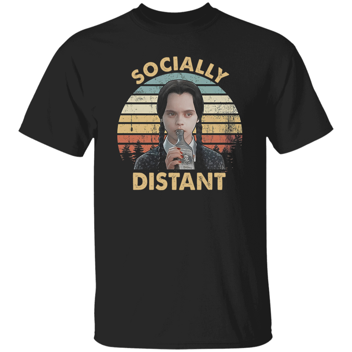 Socially Distant Funny Vintage T-Shirt