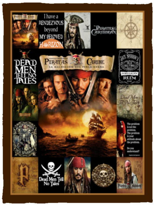 Pirates of the Caribbean Fleece Blanket, Premium Sherpa Blanket, Pirates Of Caribbean Blanket, Movie Blanket, Jack Sparrow Blanket	VPS Cozy Plush Fleece Blanket - 30x40