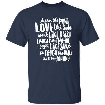 The Outsiders Character Names Funny Literature Teacher Vintage T-Shirt