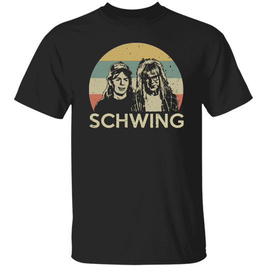 Wayne's World Schwing Vintage T-Shirt, Wayne's World Shirt, Wayne Shirt, Wayne Lovers Shirt, Funny Gift Tee For You And Your Friends	G500 5.3 oz. T-Shirt