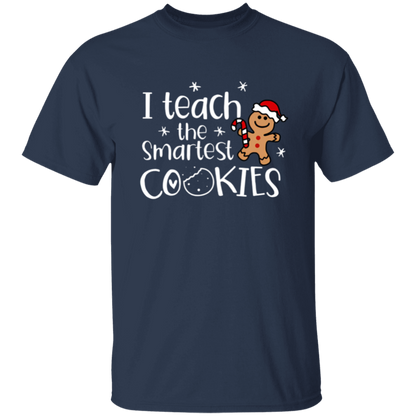 Christmas I Teach The Smartest Cookies Teacher Vintage Unisex  T-Shirt - letter