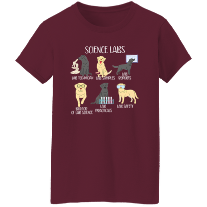 Labrador Retriever Funny Science Teacher Vintage T-Shirt - WOMAN