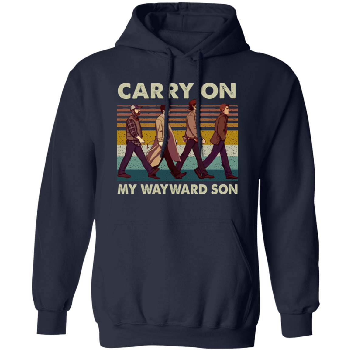 Supernatural Carry On My Wayward Son Vintage Gildan Pullover Hoodie - 98033316