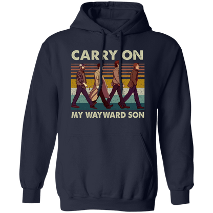 Supernatural Carry On My Wayward Son Vintage Gildan Pullover Hoodie - 98033316