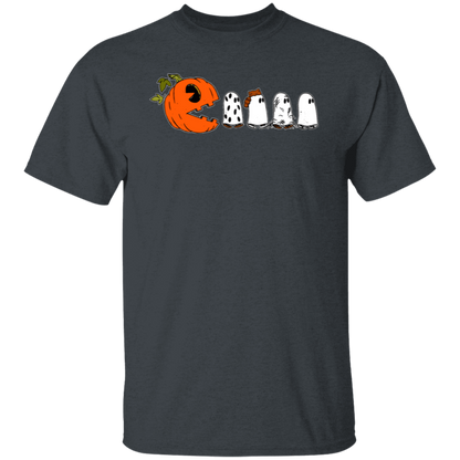 Pumpkin Ghost Pacman T-Shirt - lapicta