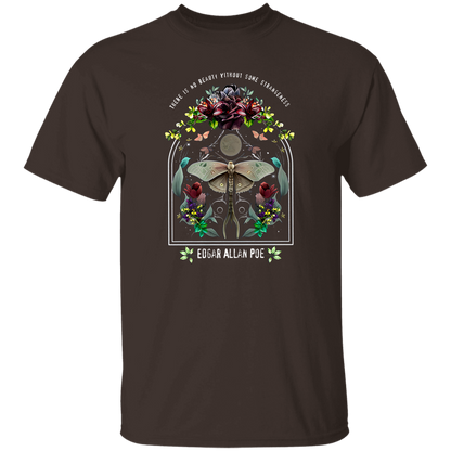 There Is No Beauty Without Some Strangeness Edgar Alan Poe Funny Halloween Teacher Vintage T-Shirt