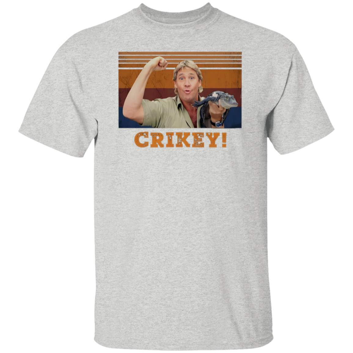Steve Irwin Animal Lover Crikey Black T-Shirt - leleart