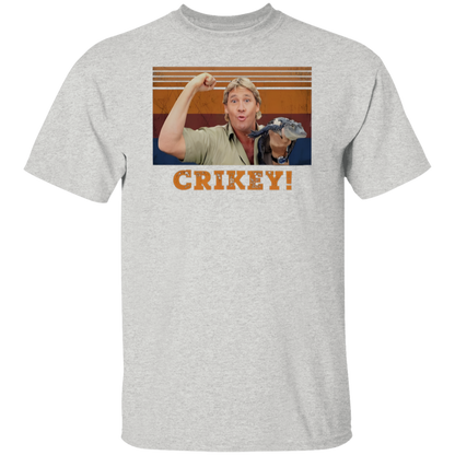 Steve Irwin Animal Lover Crikey Black T-Shirt - leleart