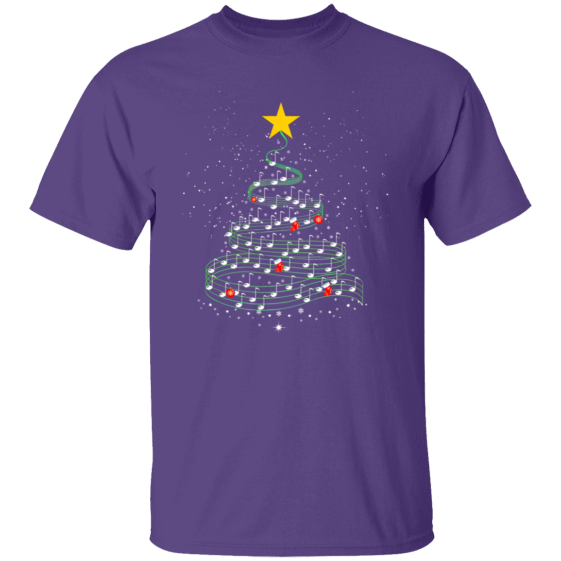 Music Note Christmas Tree Teacher Vintage Unisex  T-Shirt - letter