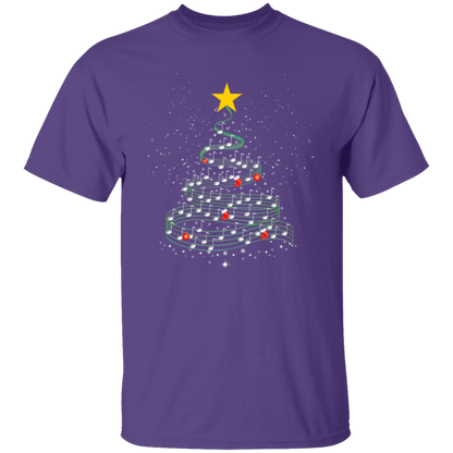 Music Note Christmas Tree Teacher Vintage Unisex  T-Shirt - letter