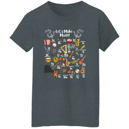 000 - FINAL - Let's Make Music Teacher Vintage T-Shirt - WOMAN