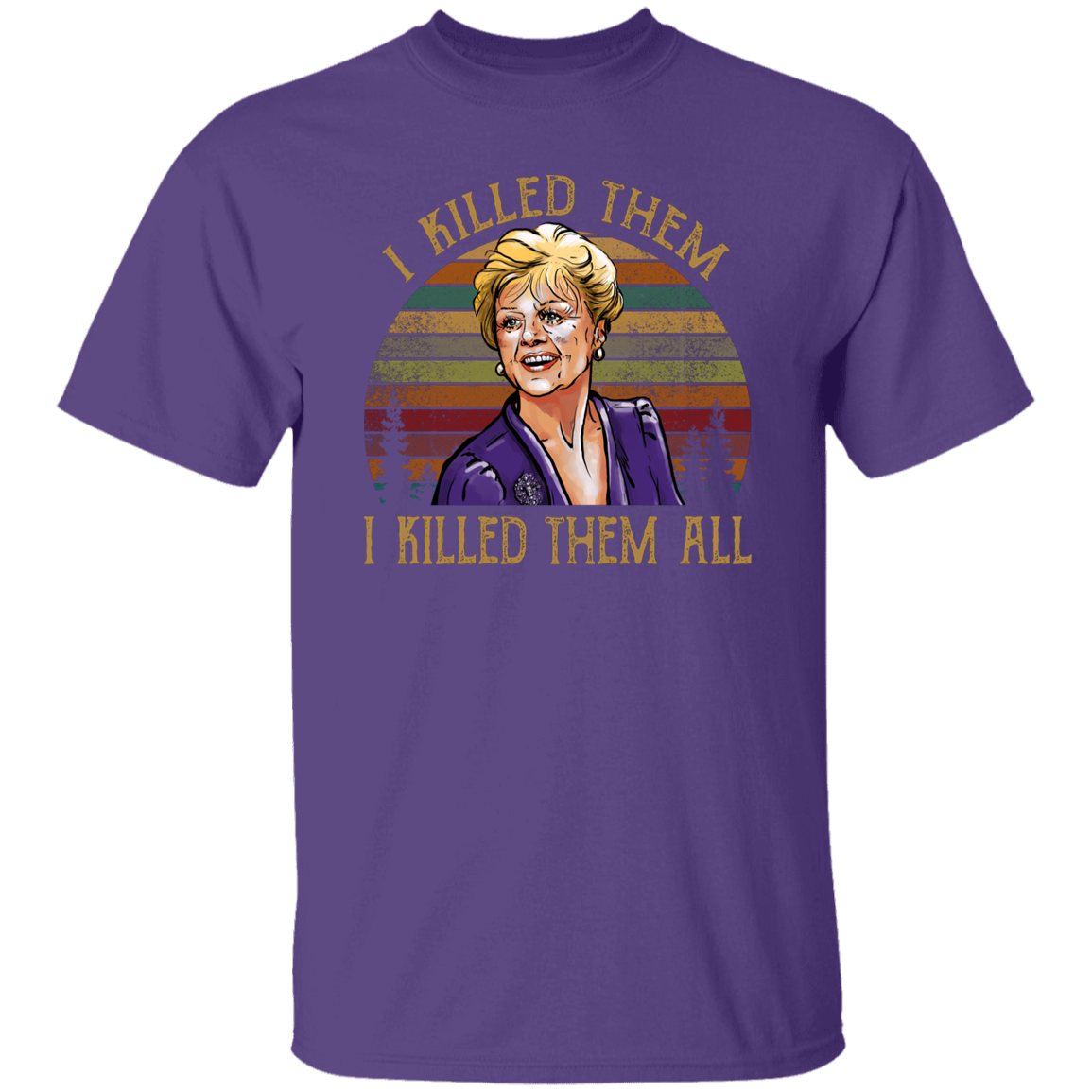 Jessica Fletcher I Killed Them I Killed Them All Sunset Vintage T-Shirt