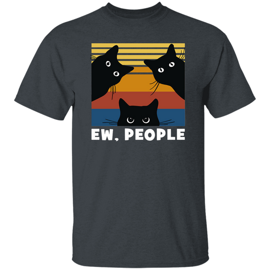Cats Ew People Cat Lovers Gift Vintage T-Shirt, Cat Lover Shirt, Black Cat Shirt, Cat Lovers Shirt, Gift Tee For You And Your Family	G500 5.3 oz. T-Shirt