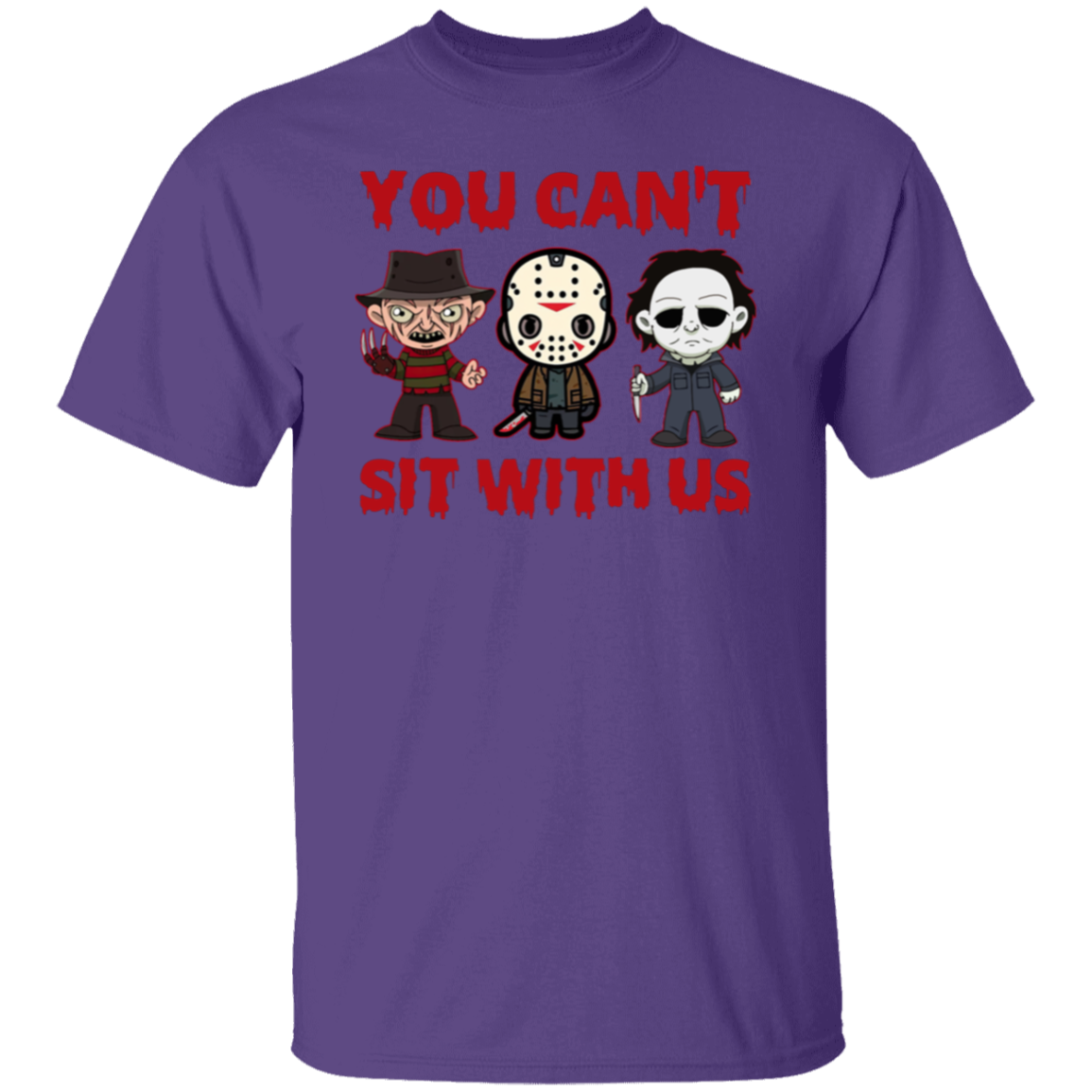 You Can’t Sit With Us Horror Movies Halloween Funny T-Shirt - leleart