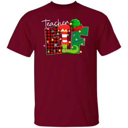 Christmas Elf Teacher  T-Shirt - lapicta