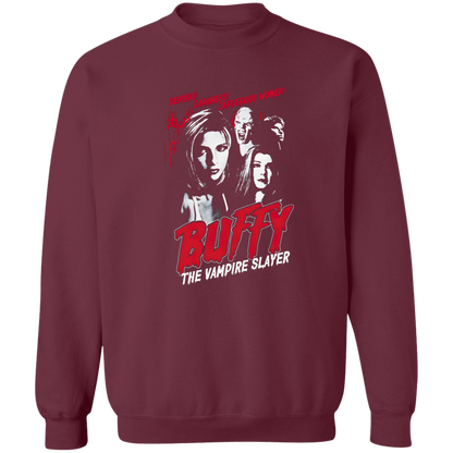 G180 Gildan Crewneck Pullover Sweatshirt Buffy The Vampire Slayer Buffy Unisex Vintage T-Shirt
