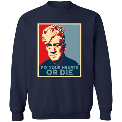 Retro Fix Your Hearts Or Die Unisex Vintage  Sweatshirt