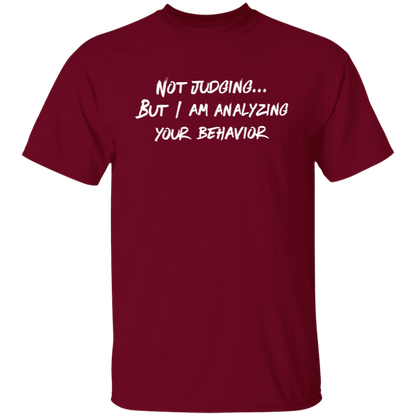 Not Judging But I Am Analyzing Your Behavior Teacher Vintage Unisex  T-Shirt - letter