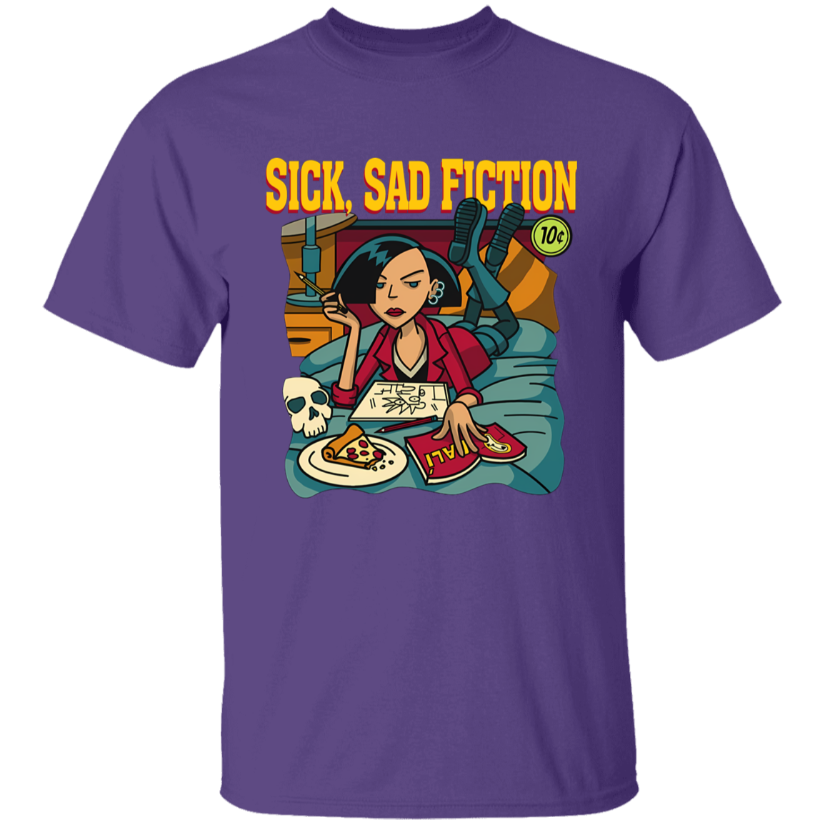 G500B Youth 5.3 oz 100% Cotton T-Shirt Sick Sad Fiction - Jane Lane Classic T-Shirt