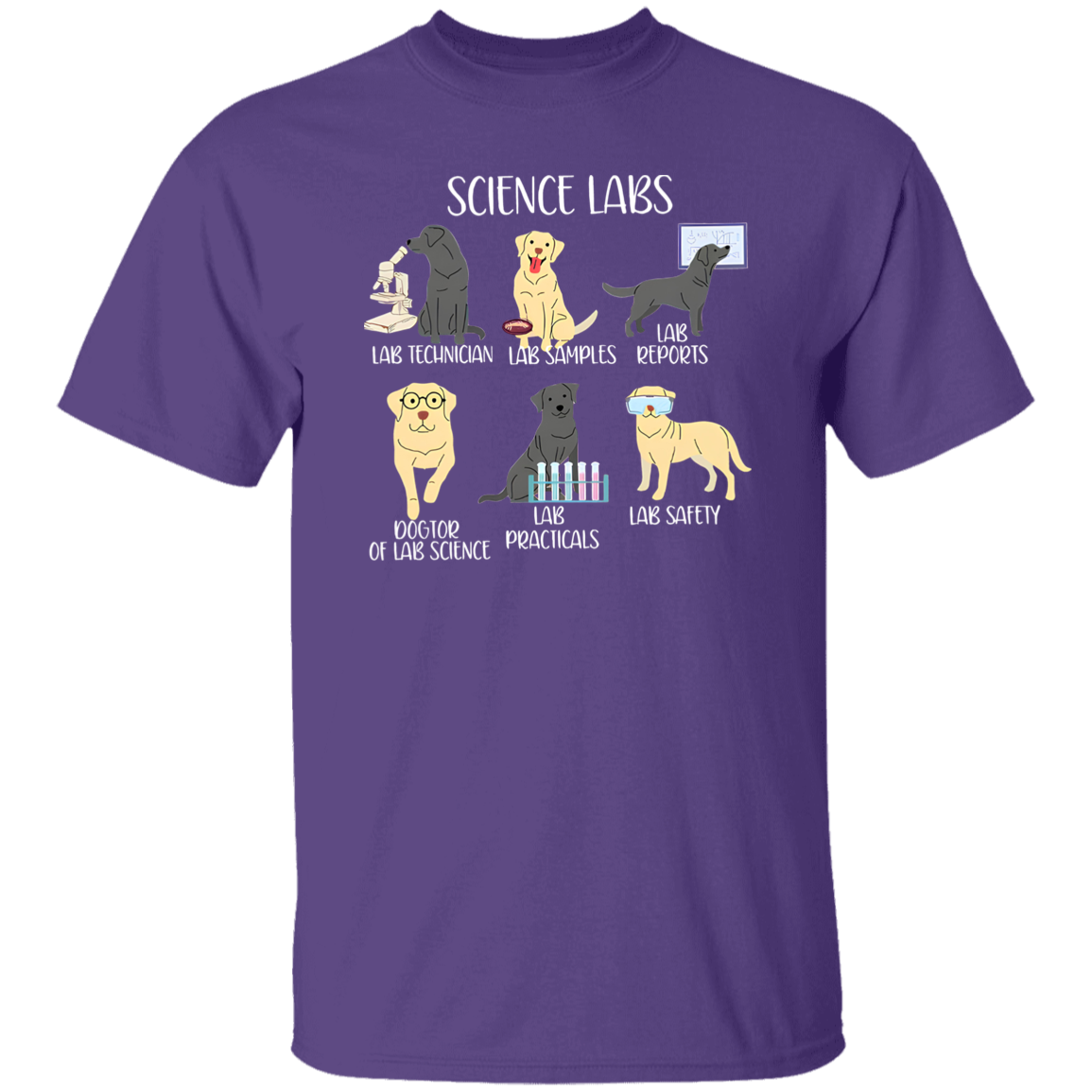Labrador Retriever Funny Science Teacher Vintage T-Shirt