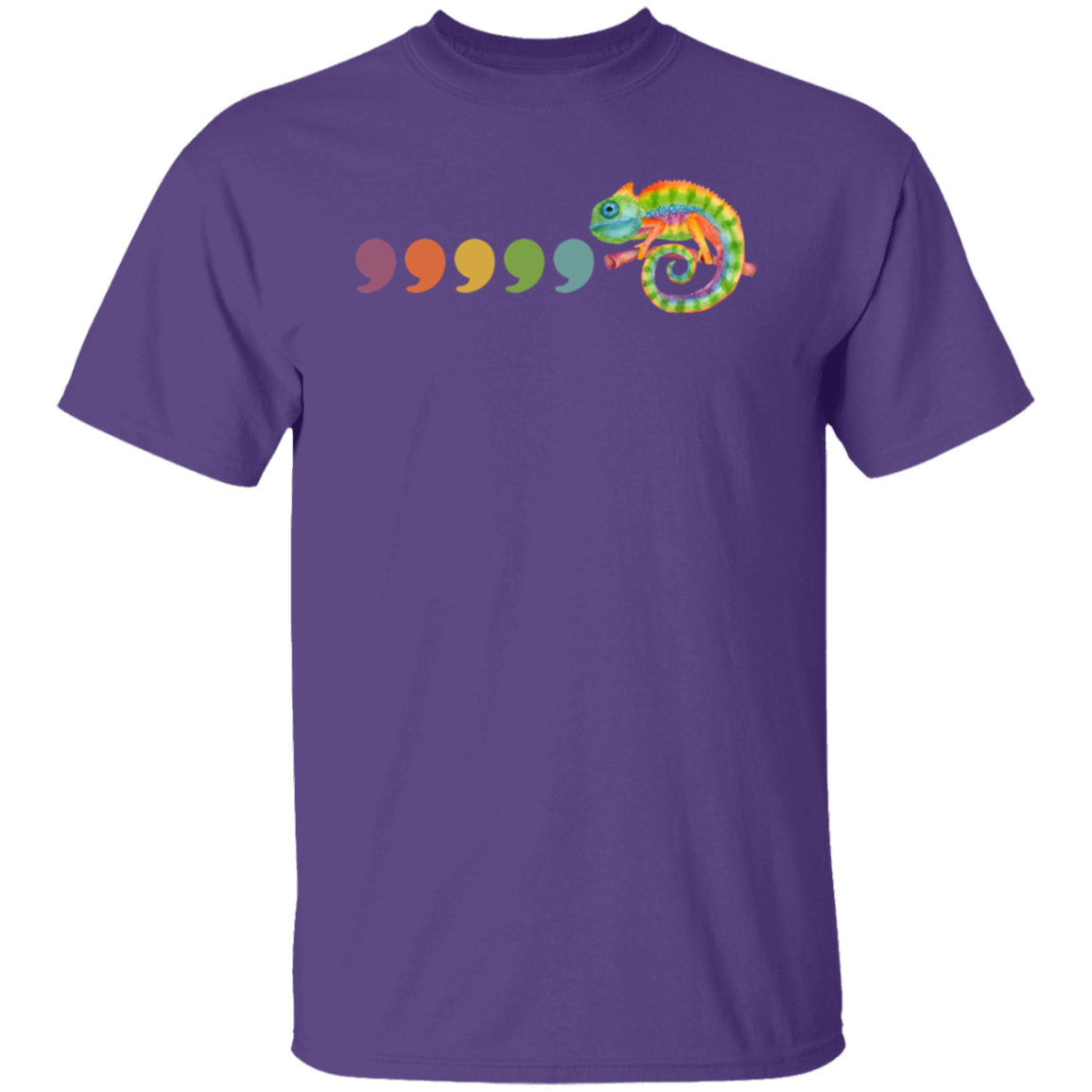 Comma Comma Chameleon Teacher T-Shirt - lapicta