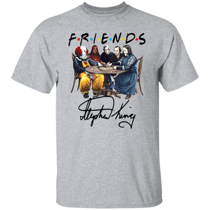 Stephen King Horror Characters Friends Signature T-Shirt - leleart