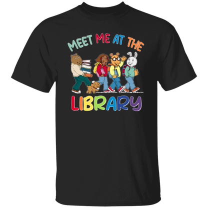 Meet Me at the Library T-Shirt – Cute Librarian & Teacher Reading Shirt for Back to School