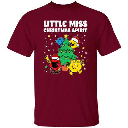 Little Miss Christmas Spirit Teacher  T-Shirt - lapicta