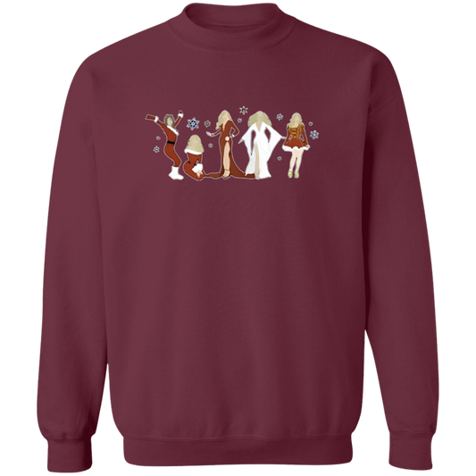 Mariah Carey Christmas Eras Happy Holidays  G180 Gildan Crewneck Pullover Sweatshirt - maria