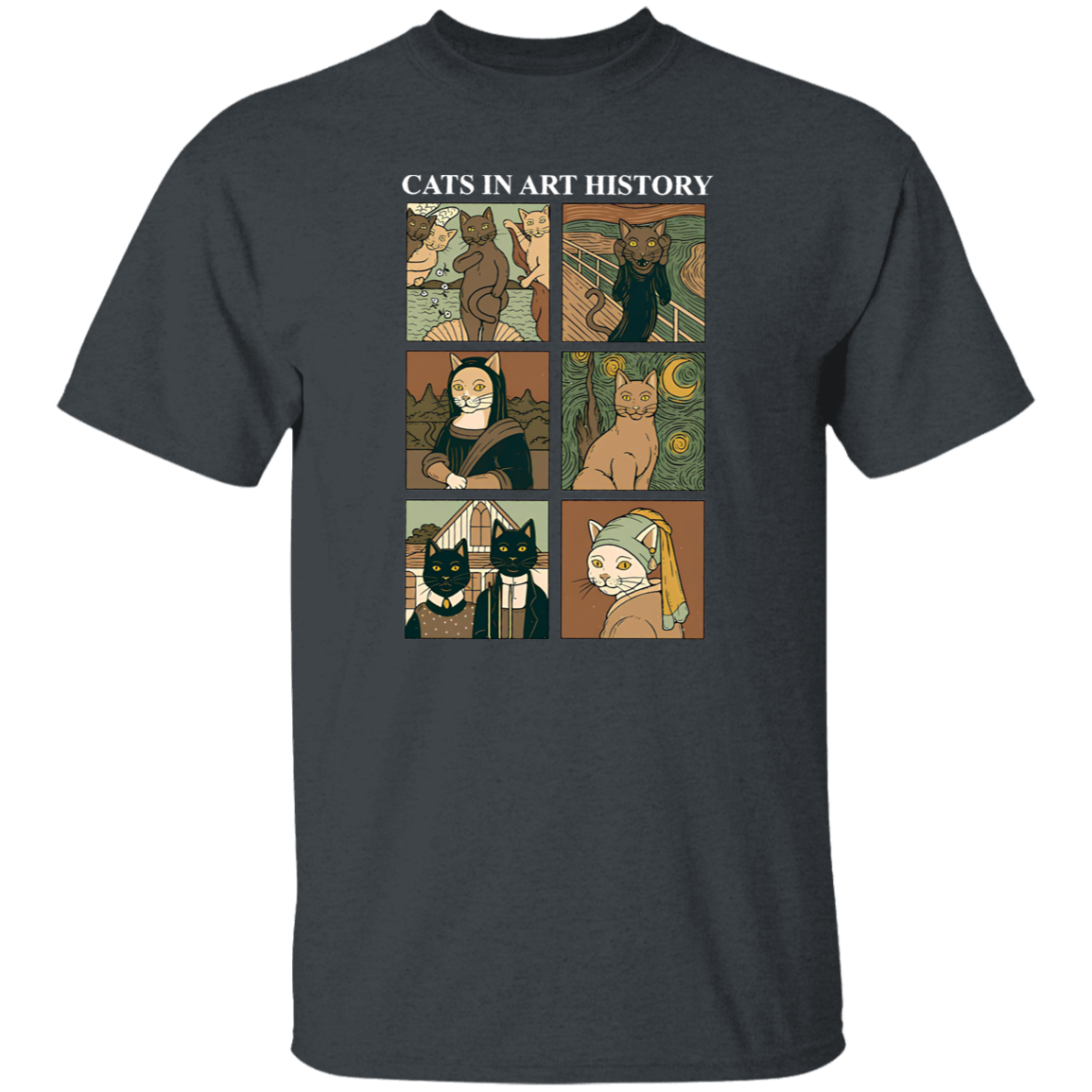 Cat In Art History Teacher Vintage T-Shirt