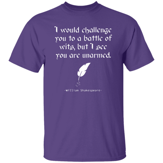 Shakespeare I Would Challenge You To A Battle Of Wits Teacher Vintage Unisex  T-Shirt - letter