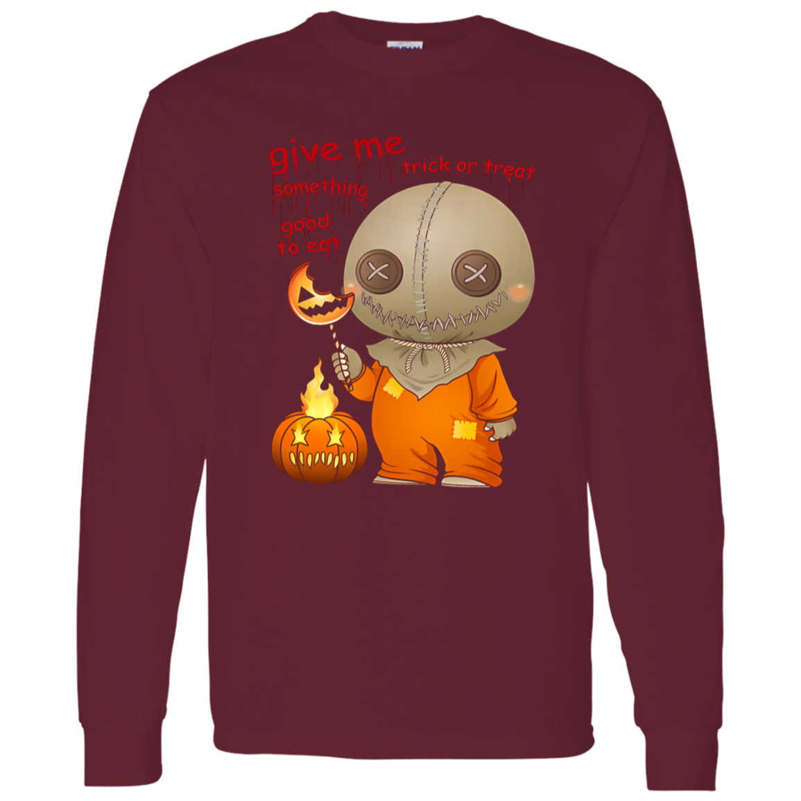 G540 LS T-Shirt 5.3 oz. Give Me Some Thing Good To Ear Sam Trick Or Treat Unisex T-Shirt