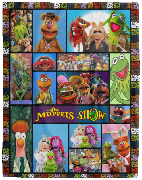 The Muppet Show Fleece Blanket, Premium Sherpa Blanket, Comedy Film Blanket, The Muppets Blanket, Juggle Blanket, Muppet Blanket	VPL Cozy Plush Fleece Blanket - 60x80