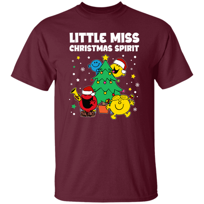 Little Miss Christmas Spirit Teacher  T-Shirt - lapicta